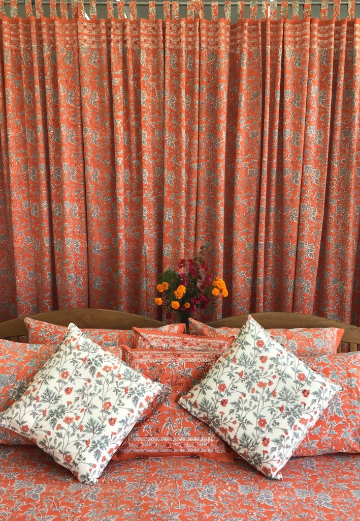 Hand Block Printed curtains for home