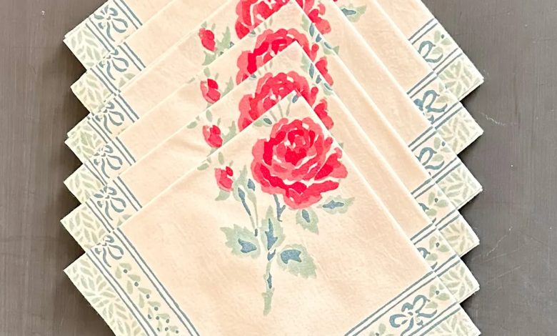 hand block printed napkins