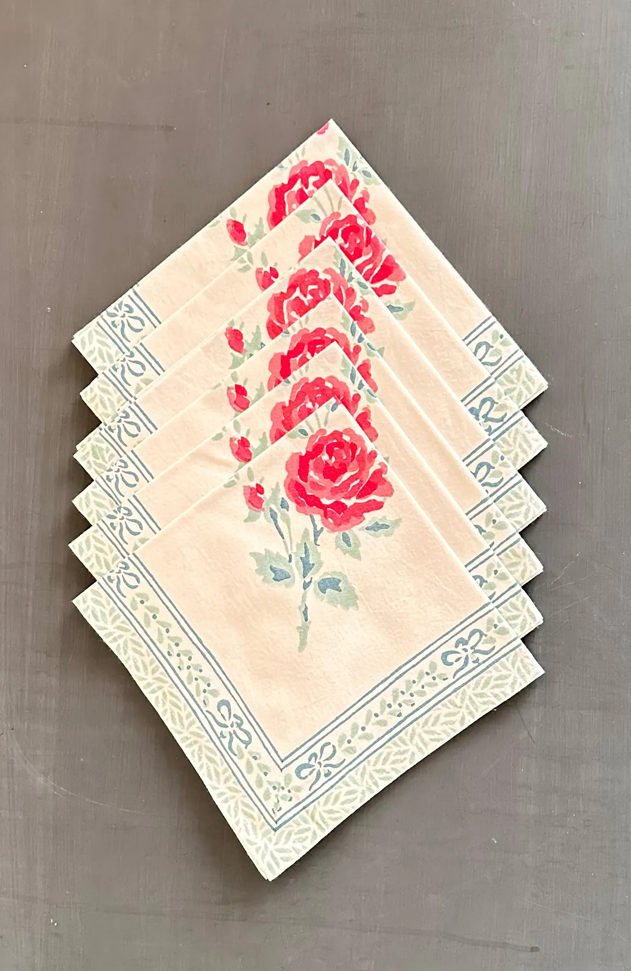 hand block printed napkins