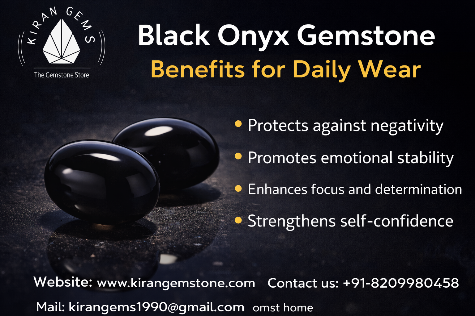 Black Onyx stone benefits